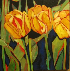 Sheilas blomster, 2016 (blandet teknikk)