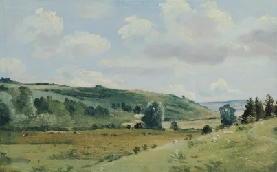 Landskap, ca. 1849-55 (olje på panel)