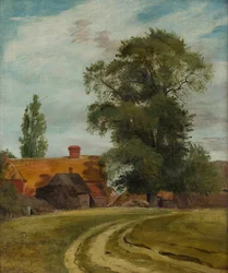 Veien til gården (olje på lerret)