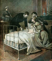 Doktor Emile Roux vaksinerer et barn