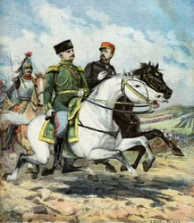 Den franske generalen Saussier og den russiske generalen Dragomiroff