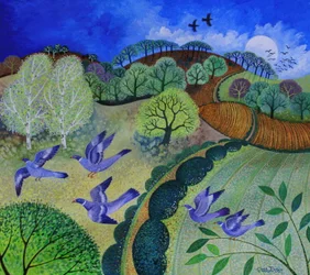 Flight, 2009, (akryl på papir)
