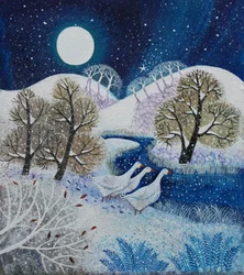 Snowy Silence, 2021, (akryl på lerret)