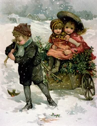 Samler Holly, viktoriansk kort