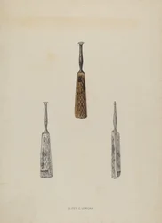 Styremerke i skinn, ca. 1937.