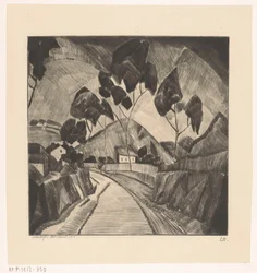 Vei i kupert landskap Le Chemin (original tittel)