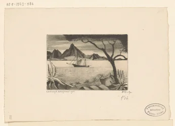 Seilskute i en bukt Le Bateau (original tittel)