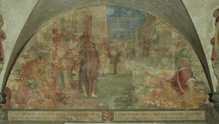 St. Antoninus vekker en ungdom fra Filicaia-familien fra de døde (fresco)