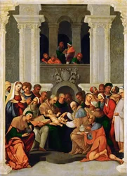 Renaissance: The Circumcision of Christ - Die Beschneidung Christi av Mazzolino, Ludovico (1480-1528)