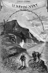 Frontispice av Jules Vernes roman «Den grønne strålen», Hetzel-samlingen/Ekstraordinære reiser 1882. Tegning av Leon Benett.