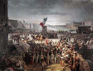 Nasjonalgarden i Paris slutter seg til hæren. Sept. 1792