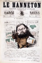 Portrett av Gustave Courbet, fransk maler (1819-1877). I Le Hanneton