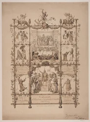 Minnetidsskrift om kunstnernes karneval 3. mars 1854