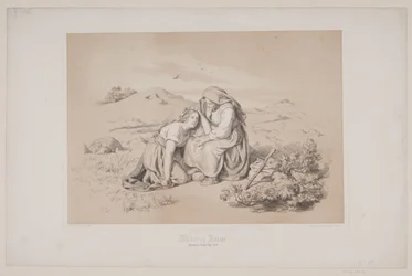 Mor og datter, s. 289, illustrasjon for Christian Winthers "Flight of the Deer"
