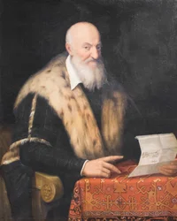 Portrett av Quaranta Malvasia, ca. 1570-76 (olje på lerret)