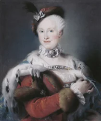 Portrett av Infanta Maria Luisa av Spania 1745-1792, den hellige romerske keiserinne, 1763