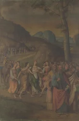 Mirjams dans fra historien om Moses, etter 1508