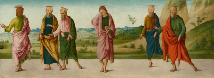 The Miracle of the Catafalque (panel C), cirka 1500-1506 (tempera på panel)