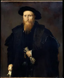 Portrett av en eldre herre med hansker (Liberale da Pinedel?)