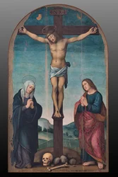 Korsfestelse, ca. 1500–24 (olje på panel)