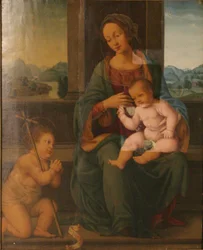 Madonna og barnet med den lille døperen Johannes