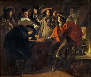 Tobakksbutikken, også kalt vakthuset - 1643 Et selskap av røykere, også vaktene …