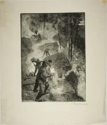 Bregnebrennere i skogen