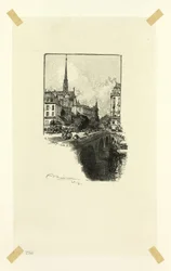 Pont Saint-Michel, plate tolv fra Langs Seinen og Boulevardene