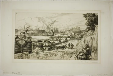 Seinen ved munningen av Canal Saint-Martin