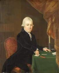 Jan Bernd Bicker (1746-1812). Portrett av en ukjent mann.[1] Alternativ tittel eller alternative titler: Jan Bernd Bicker (1746-1812).[3] Portrett av Jan Bernd Bicker (1746-1812), kjøpmann og bankier i Amsterdam, i 1796 president for Nasjonalforsamlingen