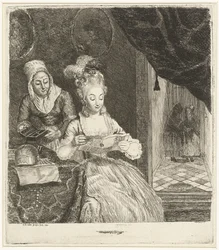 Ung kvinne leser et brev