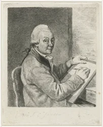 Portrett av kunstneren Johannes Janson, tegning