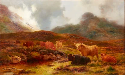Moorland at Clachaig, Glencoe (olje på lerret)