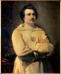 Portrett av Honore de Balzac (1799-1850) Maleri av Louis Boulanger (1806-1867) 1800-tallet. Tårn. Museum of Fine Arts