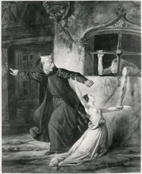 Sachette, Esmeralda og Claude Frollo, illustrasjon til 