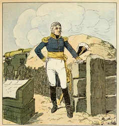 Illustrasjon av bombet Louis (1862-1927) fra boken "The Memorial of Saint Helene" av grev Emmanuel de Las Cases (1766-1842): Portrett av marechal Francois Joseph Lefebvre (1755-1820), hertugen av Dantzig, privat samling