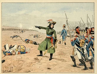Illustrasjon hentet fra boken "The Heros of the Siecle", anekdotiske resiter av Dick de Lonlay og illustrert av Louis Bombled (1862-1927)
