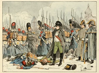 Illustrasjon hentet fra boken "The heros of the century", anekdotiske resiter av Dick de Lonlay og illustrert av Louis Bombled (1862-1927)