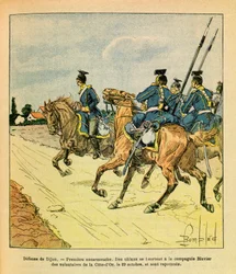 The Eastern Armee of Eugene Sergeant, dit Grenest, illustrert av Louis Bombled (1862-1927) (fransk-tyske krig; kampanje 1870 -1871): Forsvar av Dijon 29. oktober