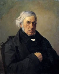 Portrett av filosofen Victor Cousin (1792-1867) Maleri av Louis Claude Mouchot (1830-1891). 1800-tallet. Dim. 0,73 x 0,60 m - Portrett av filosofen Victor Cousin (1792-1867). Maleri av Louis Claude Mouchot (1830-1891). 1800-tallet. 0,73 x