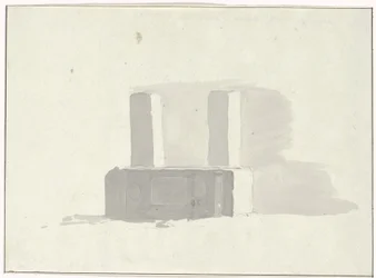 Gammel sarkofag som tjener som drikkekar i Terracina Sarcophage ancien, servant d