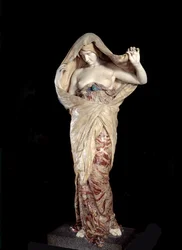 Naturen avslørt av vitenskapen, skulptur i marmor og onyks av Louis-Ernest Barrias (1841-1905), 1899. Paris, Musée d