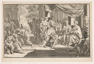 Paulus og Barnabas forkynner foran tempelet