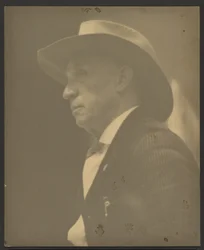 Portrett av en mann med en Stetson