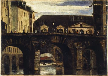 Den lille broen og Saint Charles-broen, ca. 1825 (olje)
