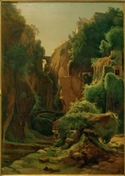 L. Gurlitt, steinete kløft nær Sorrento