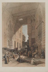 Egypt og Nubia, bind III: Bazaar of the Silk Mercers, Kairo, 1848.