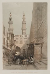 Egypt og Nubia, bind III: Minarets, and Grand Entrance of the Metwaleys, i Kairo, 1848.