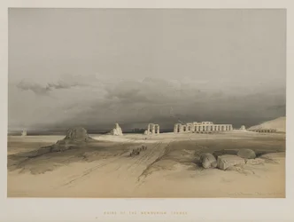 Egypt og Nubia, bind II: Ruinene av Memnonium, Theben, 1847