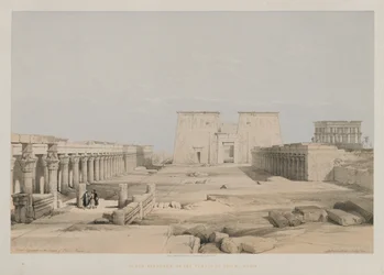 Egypt og Nubia, bind I: Grand Approach to the Temple of Philae, Nubia, 1847.
